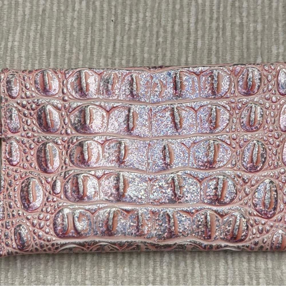 Brahmin Pixie Dust Melbourne Mini Envelope Case NWT Pink Iridescent - Picture 2 of 4